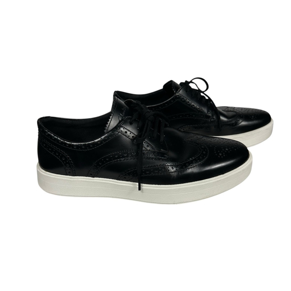 Clarks Mens Cushion Plus Hero Brogue Black Work Shoes Size 7.5